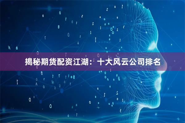 揭秘期货配资江湖：十大风云公司排名